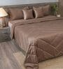 Truffle Taupe 300TC 100% Cotton Solid & Quilted Double Bedding Set