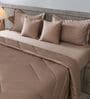 Truffle Taupe 300TC 100% Cotton Solid & Quilted Double Bedding Set