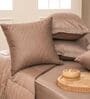 Truffle Taupe 300TC 100% Cotton Solid & Quilted Double Bedding Set
