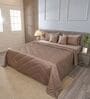 Truffle Taupe 300TC 100% Cotton Solid & Quilted Double Bedding Set