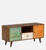 Trumbauer Solid Wood TV Console In Distress Finish For TVs Up To 43"