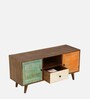 Trumbauer Solid Wood TV Console In Distress Finish For TVs Up To 43"