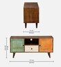 Trumbauer Solid Wood TV Console In Distress Finish For TVs Up To 43"