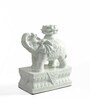 Trumping Elephant White Porcelain Figurine