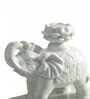 Trumping Elephant White Porcelain Figurine