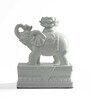 Trumping Elephant White Porcelain Figurine