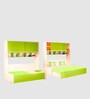 Optima Kids Sofa cum Bed in Green Colour with Box Storage