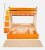 Multi Flexi Bunk Bed in Orange Colour with Sofa Cum Bed With Box Storage