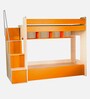 Multi Flexi Bunk Bed in Orange Colour with Sofa Cum Bed With Box Storage
