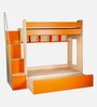 Multi Flexi Bunk Bed in Orange Colour with Sofa Cum Bed With Box Storage
