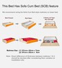 Multi Flexi Bunk Bed in Orange Colour with Sofa Cum Bed With Box Storage