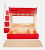 Multi Flexi Bunk Bed in Red Colour with Sofa Cum Bed With Box Storage