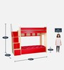 Multi Flexi Bunk Bed in Red Colour with Sofa Cum Bed With Box Storage
