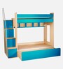 Multi Flexi Bunk Bed in Sky Blue Colour with Sofa Cum Bed With Box Storage