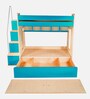 Multi Flexi Bunk Bed in Sky Blue Colour with Sofa Cum Bed With Box Storage
