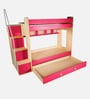 Multi Flexi Bunk Bed in Pink Colour with Drawer Storage
