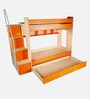 Multi Flexi Bunk Bed in Orange Colour with Drawer Storage