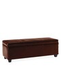 Trunk Leatherette Bench in Lama Brown Colour with Storage