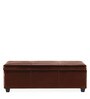 Trunk Leatherette Bench in Lama Brown Colour with Storage