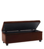 Trunk Leatherette Bench in Lama Brown Colour with Storage