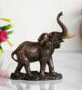 Trunk-Up Elephant Polyresin & Bronze Animal Figurine
