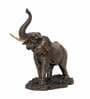 Trunk-Up Elephant Polyresin & Bronze Animal Figurine