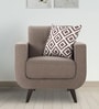 Urban Living Truro Fabric 1 Seater Sofa in Brown Colour