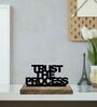 Trust The Process Black Mango Wood & Iron Showpiece
