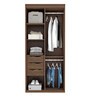 Tsubaki 2 Door Wardrobe With Mirror In Brown Finish