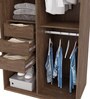 Tsubaki 2 Door Wardrobe With Mirror In Brown Finish