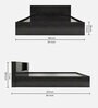 Tsukiko Queen Size Bed in Wenge Finish with Storage
