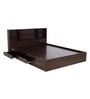 Tsukiko Queen Size Bed in Wenge Finish with Drawer Storage
