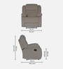 Tsurugi Velvet 1 Seater Manual Recliner in Cream Colour
