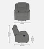 Tsurugi Velvet 1 Seater Manual Recliner in Grey Colour