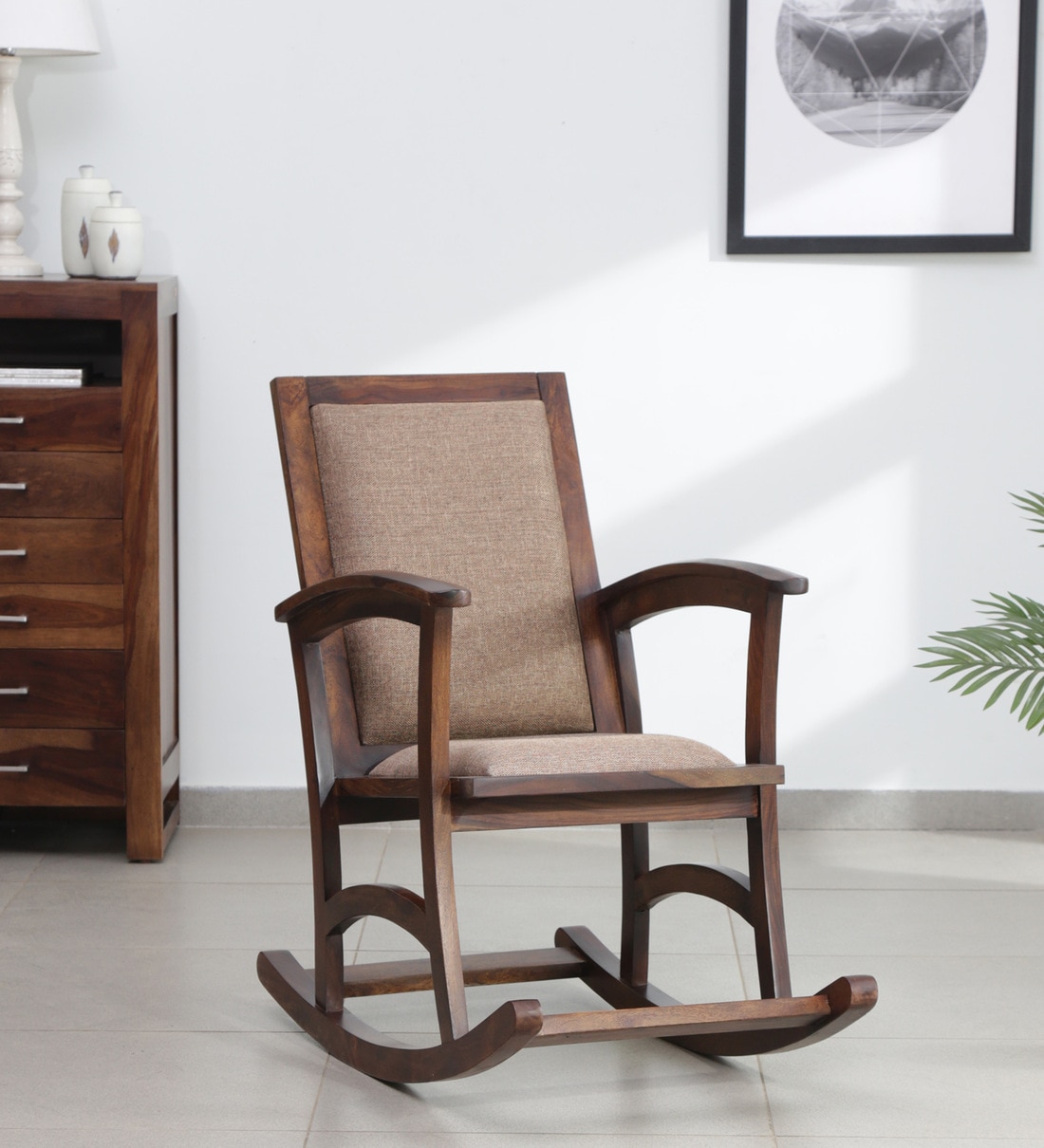 Buy Tucson Sheesham Wood Rocking Chair In Scratch Resistant Provincial