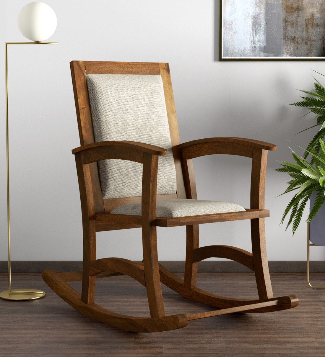 Buy Tucson Solid Wood Rocking Chair In Provincial Teak Finish By