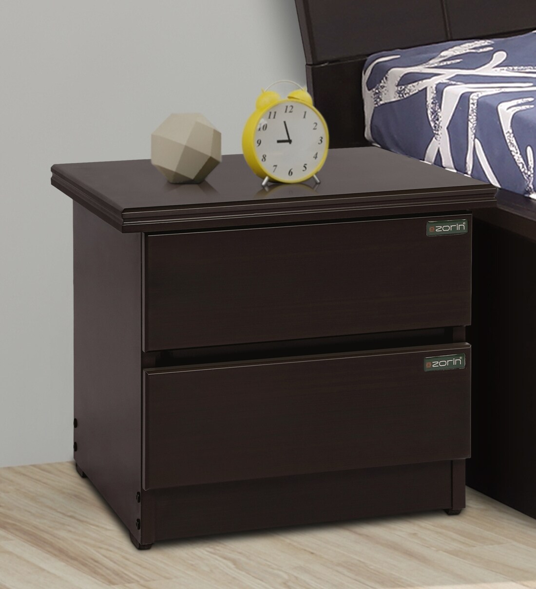 Buy Tunis BedSide Table in Dark Brown Colour by Zorin Online Modern Night Stands Tables