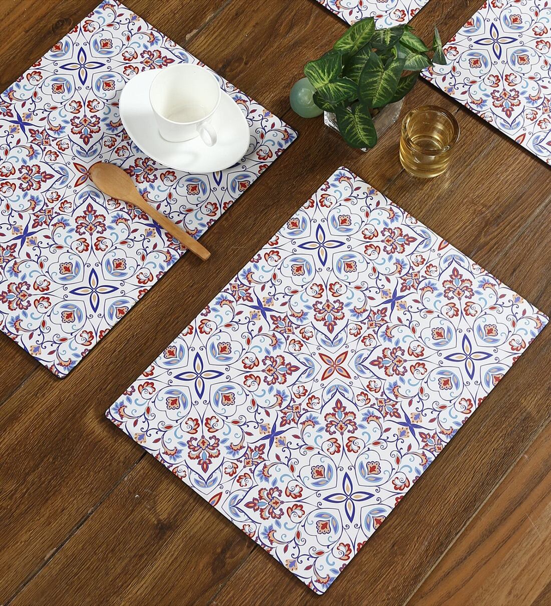 Buy Turkish Mandala Cream ( 16 X 12) MDF Placemat (Set of 6) at 25 OFF