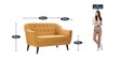 Tuft 2 Seater Sofa In Mustard Colour