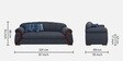 Tulip Fabric 3 Seater Sofa in Grey Colour