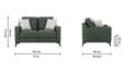Tuscon Half Leather 2 Seater Sofa in Exotica forest Green colour