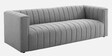 Tuxedo Fabric Premium 3 Seater Sofa in Grey Colour