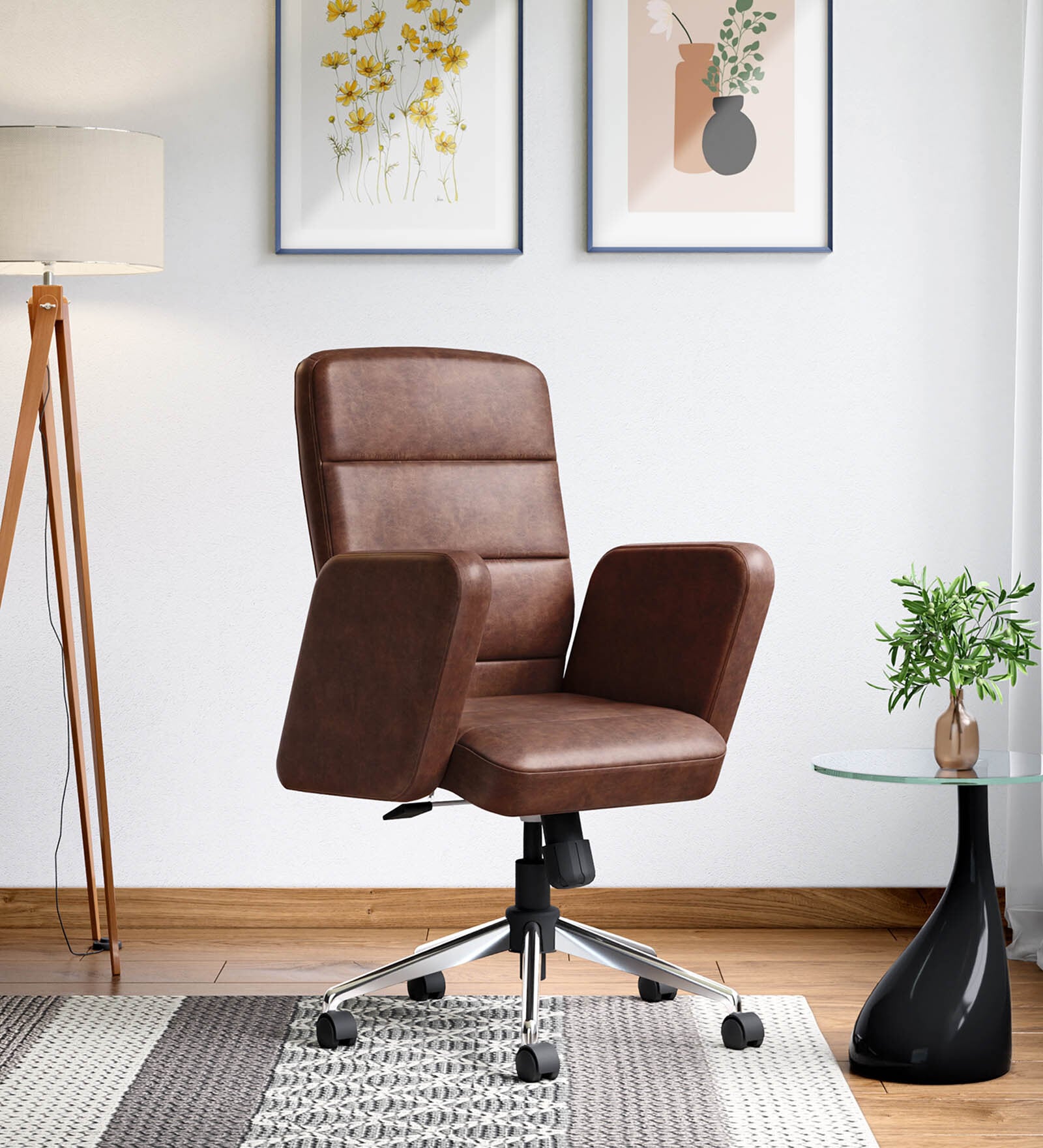 Buy Tufty Executive Chair in Saddle Brown Colour at 10% OFF by Godrej ...