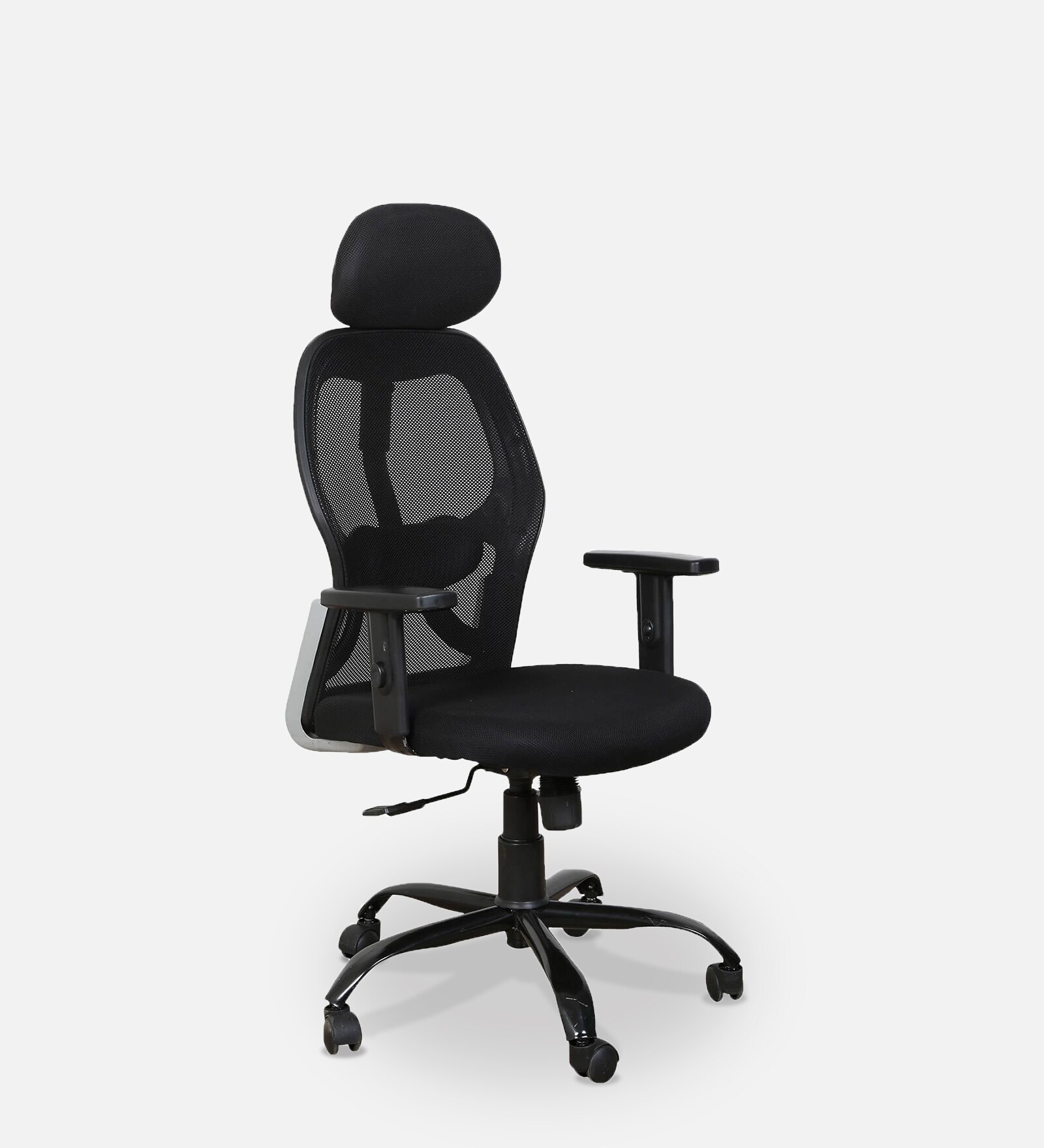 Buy Tulip Breathable Mesh Ergonomic Chair with Headrest in Black Colour