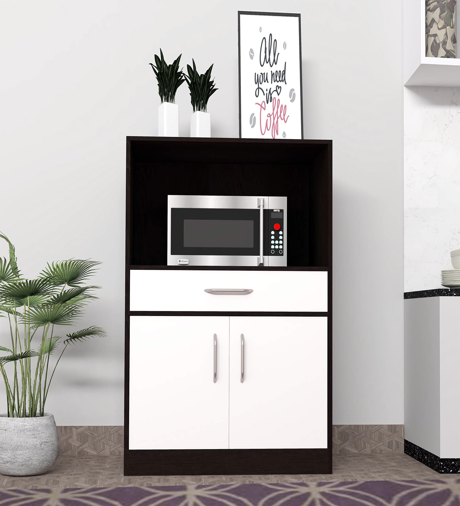 Tulip Kitchen Cabinet in Dark Wenge Colour Tulip Kitchen Cabinet in Dark Wenge Colour