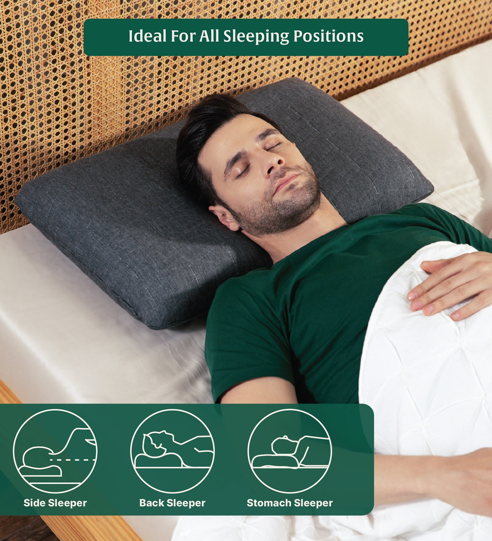 Tulip Pain Relief (22 X 14) Cooling Gel Memory Foam Sleeping Pillow