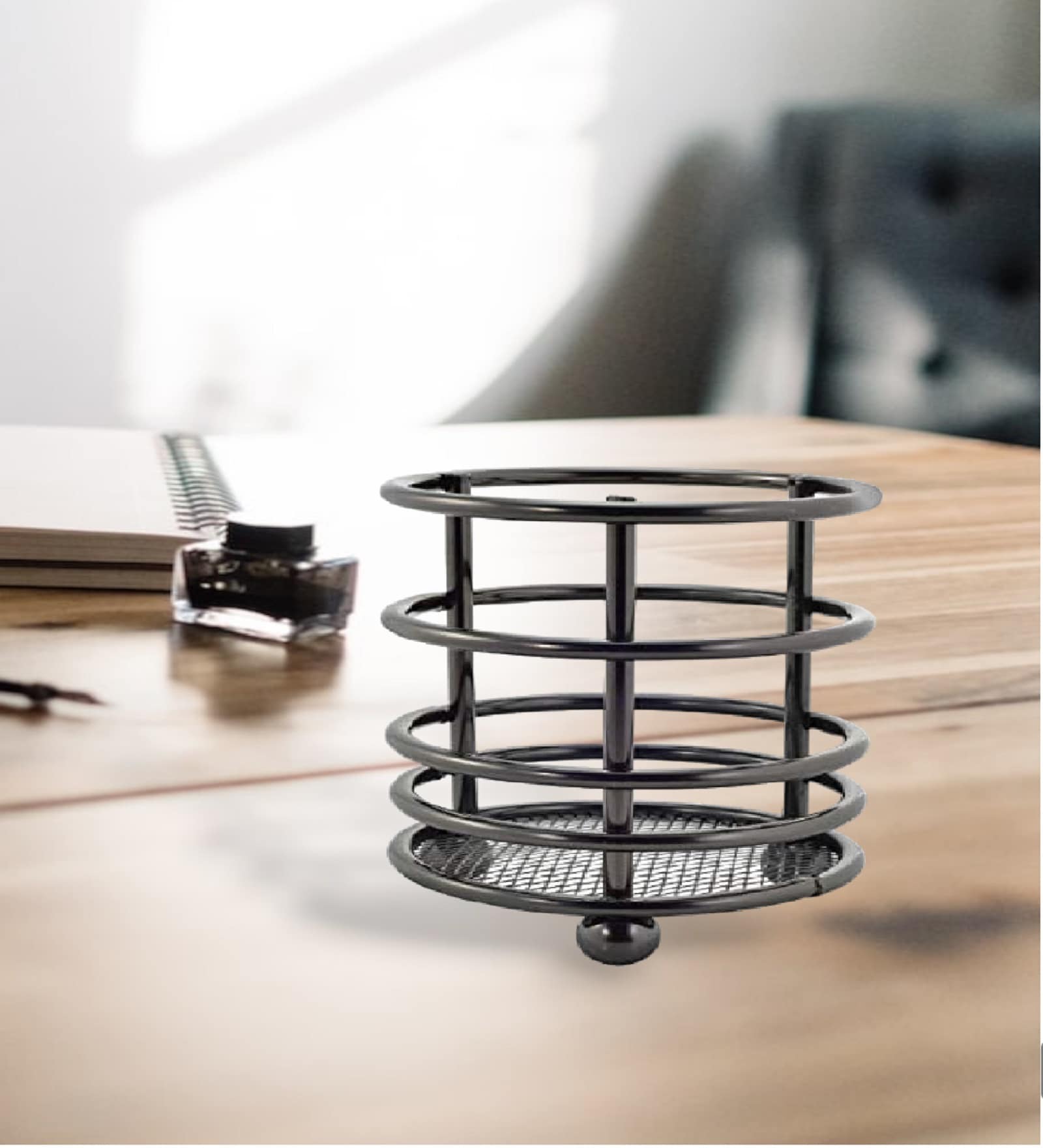 Tuna Black Mild Steel Cutlery Holder