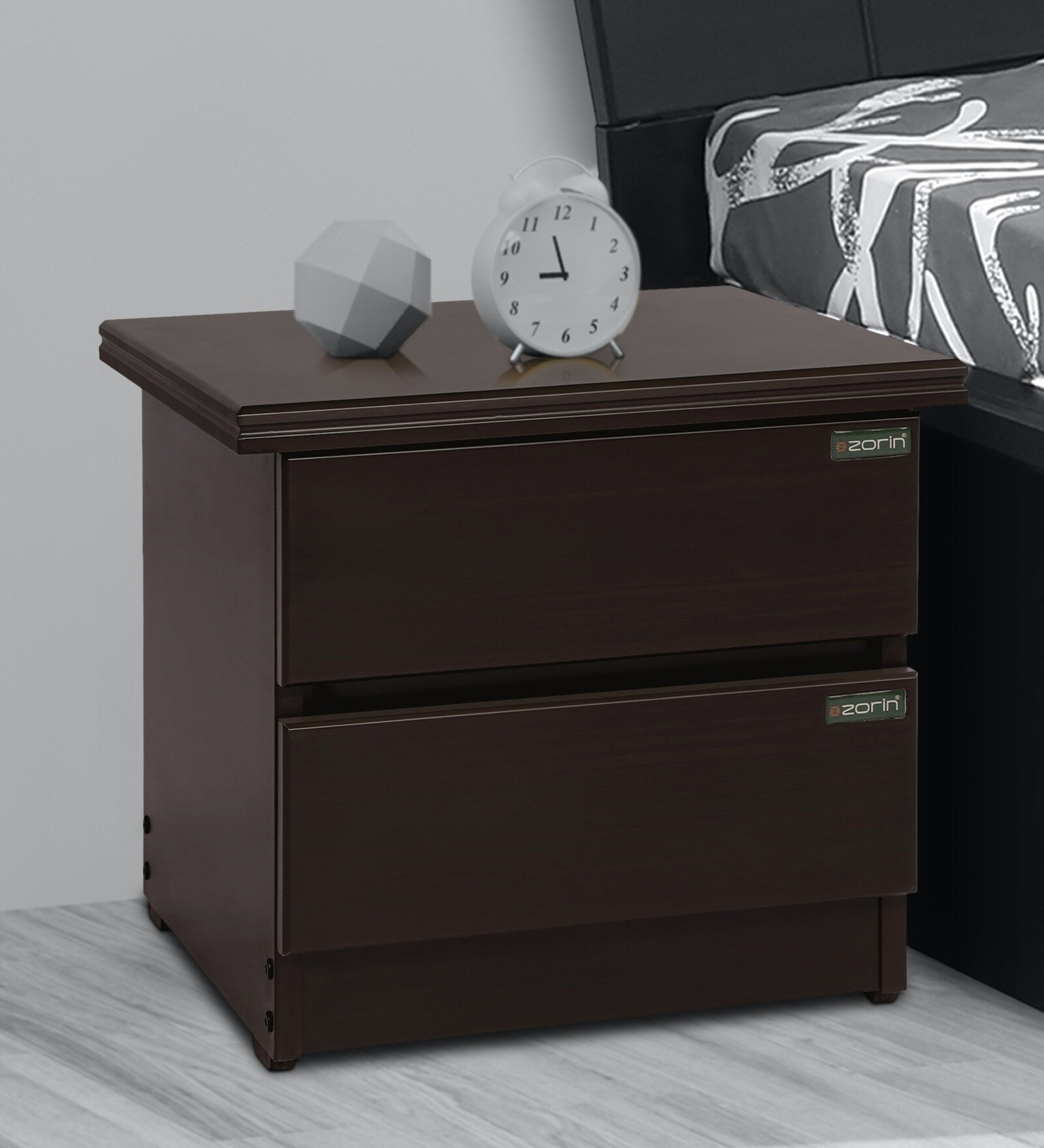 Buy Tunis BedSide Table in Dark Brown Colour by Zorin Online