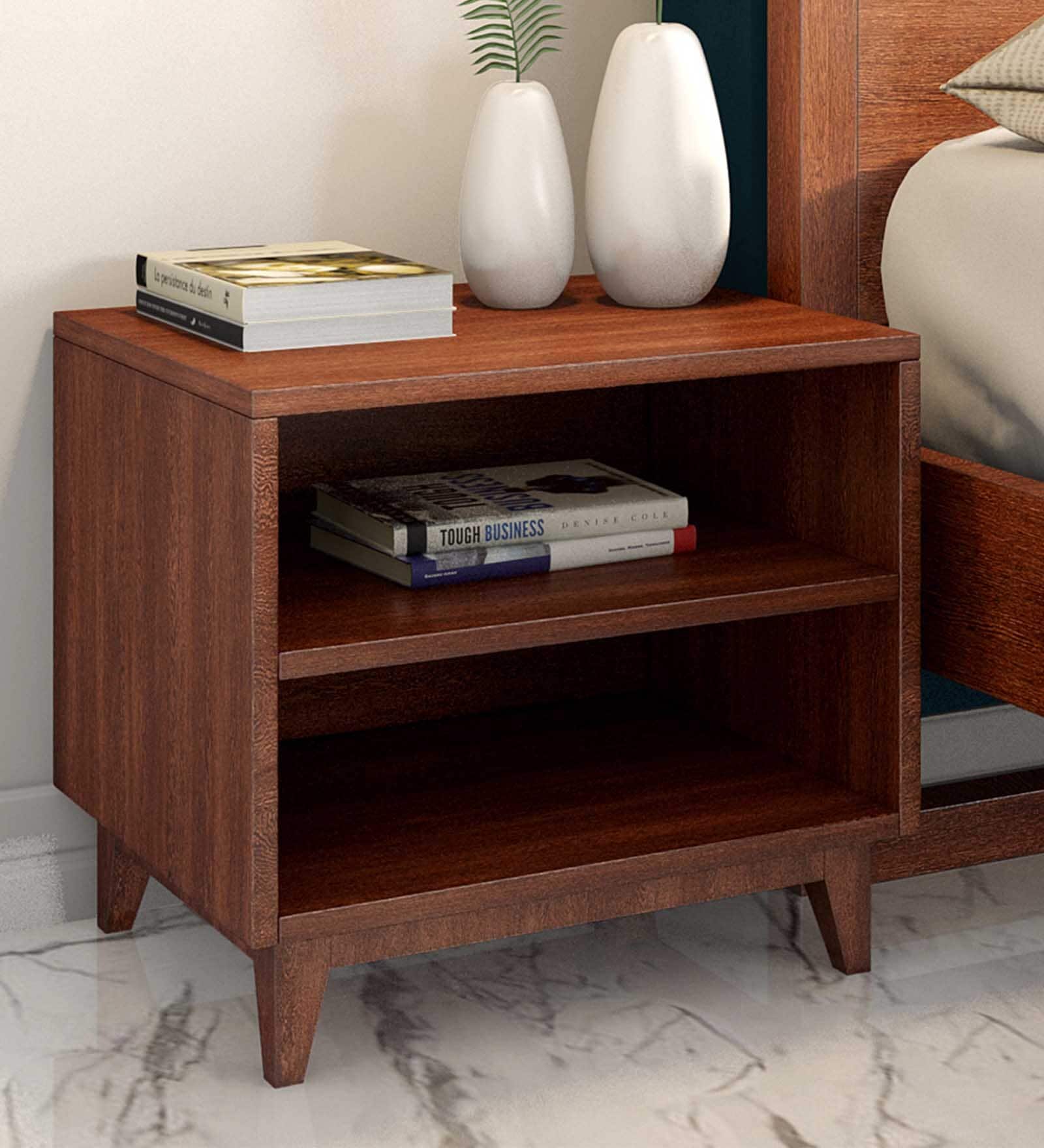 Pure Turner Bed Side Table In Brown Finish