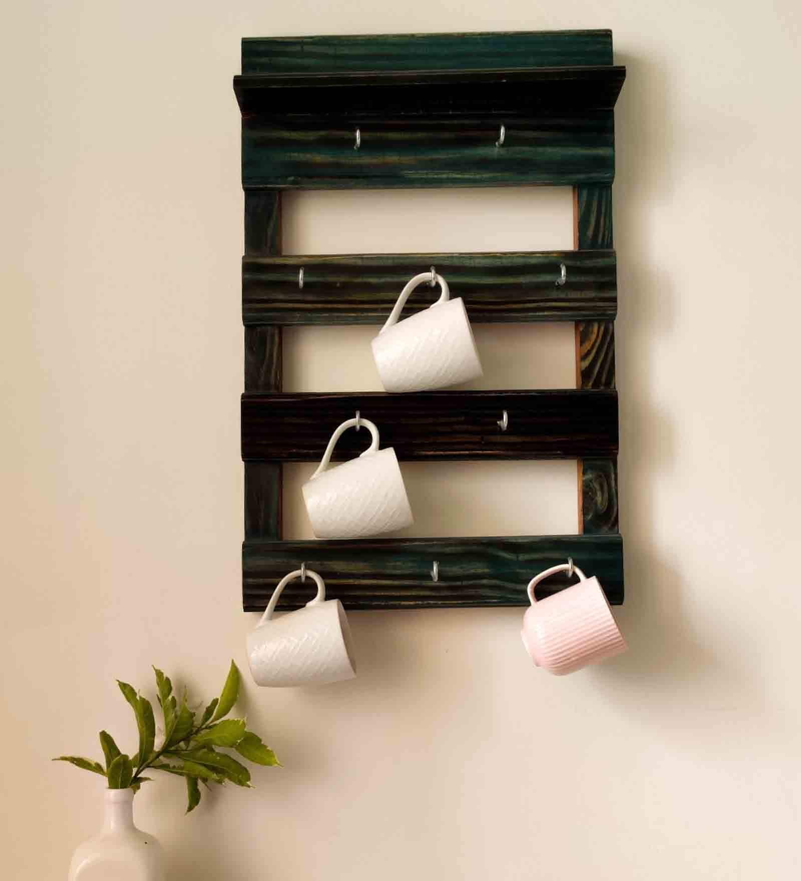 Buy Turquoise Solid Wood Large Tea Cup Holder at 45 OFF by Soulspiti